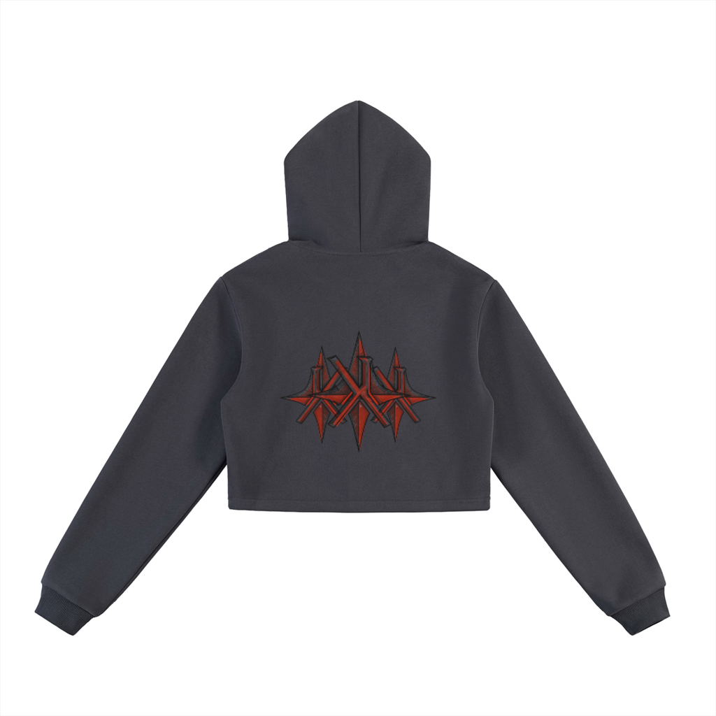 Essential Cropped Zip-Up Hoodie