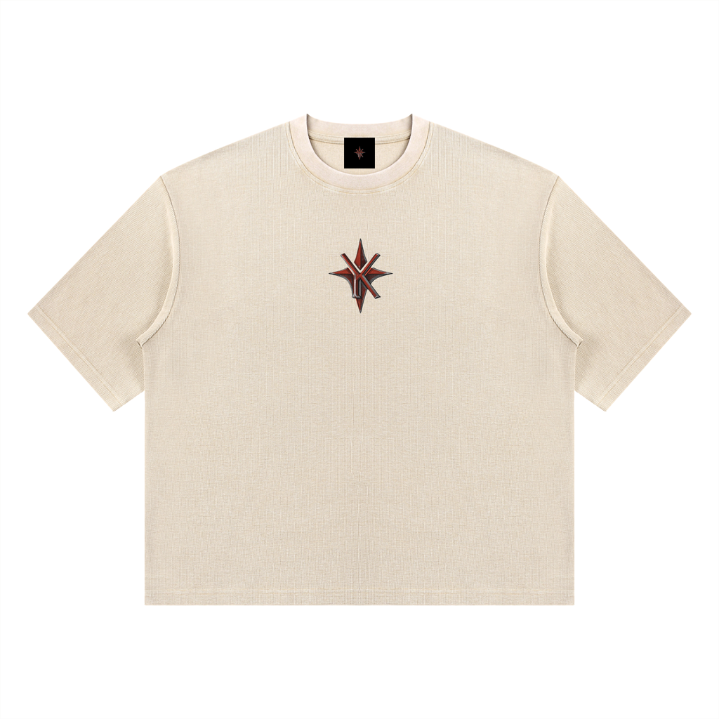 Unisex Mineral Wash Waffle Boxy T-Shirt