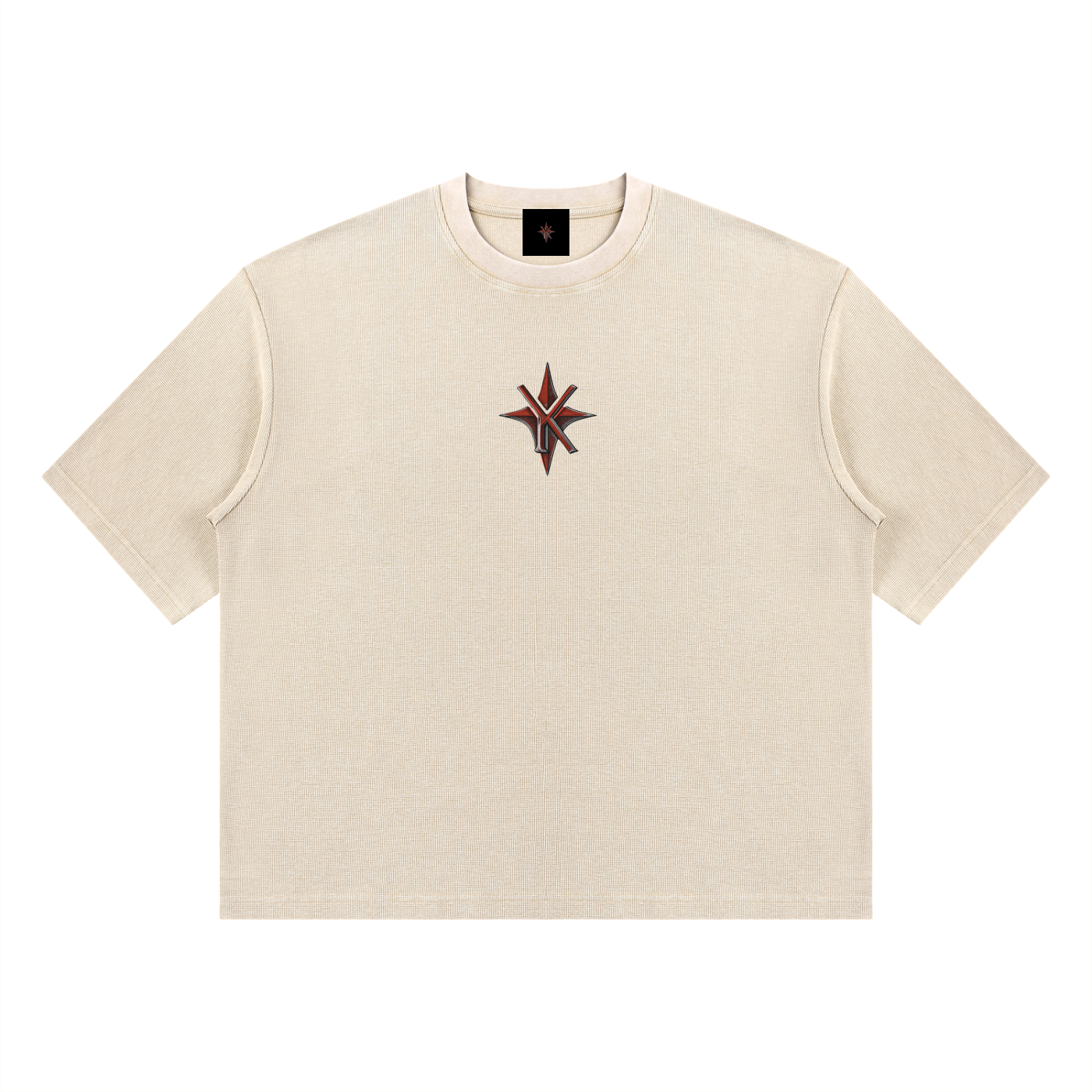 Unisex Mineral Wash Waffle Boxy T-Shirt