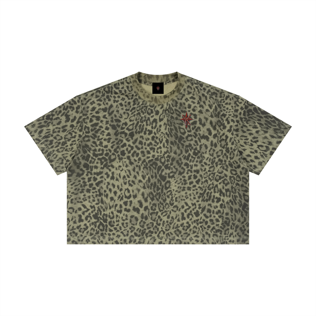 Unisex Leopard Print Boxy T-Shirt