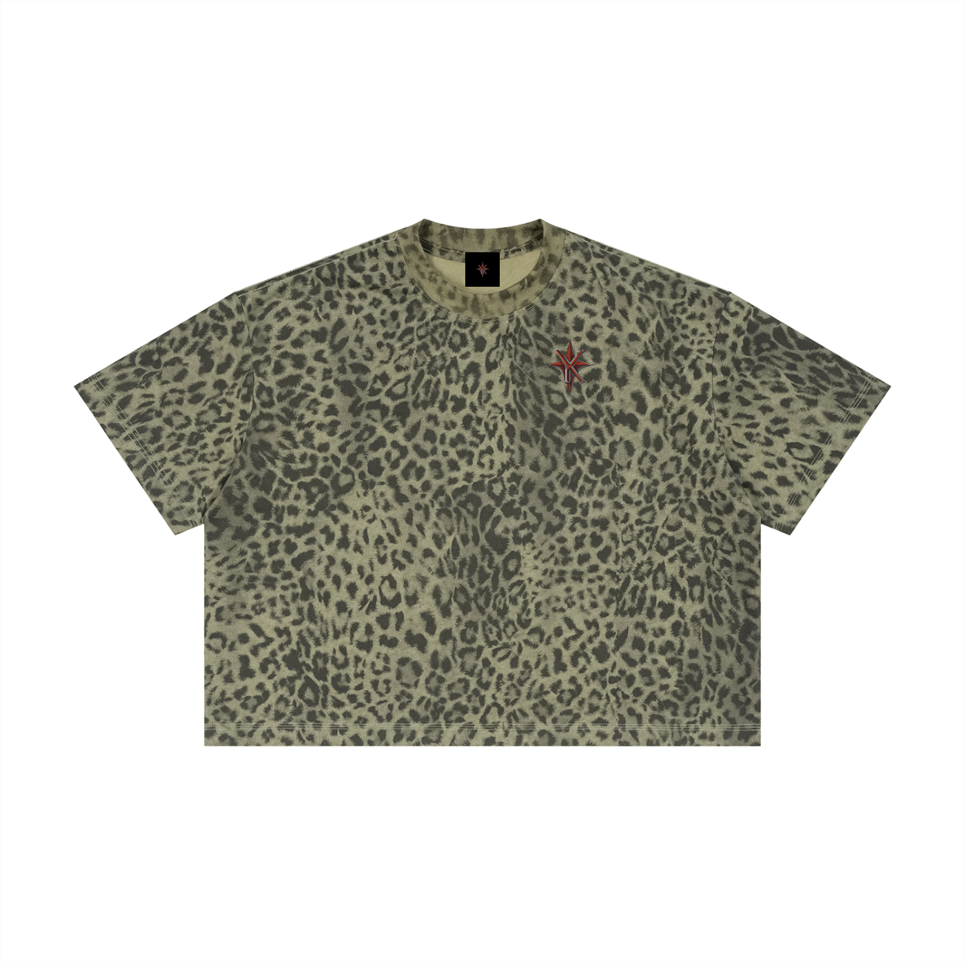 Unisex Leopard Print Boxy T-Shirt