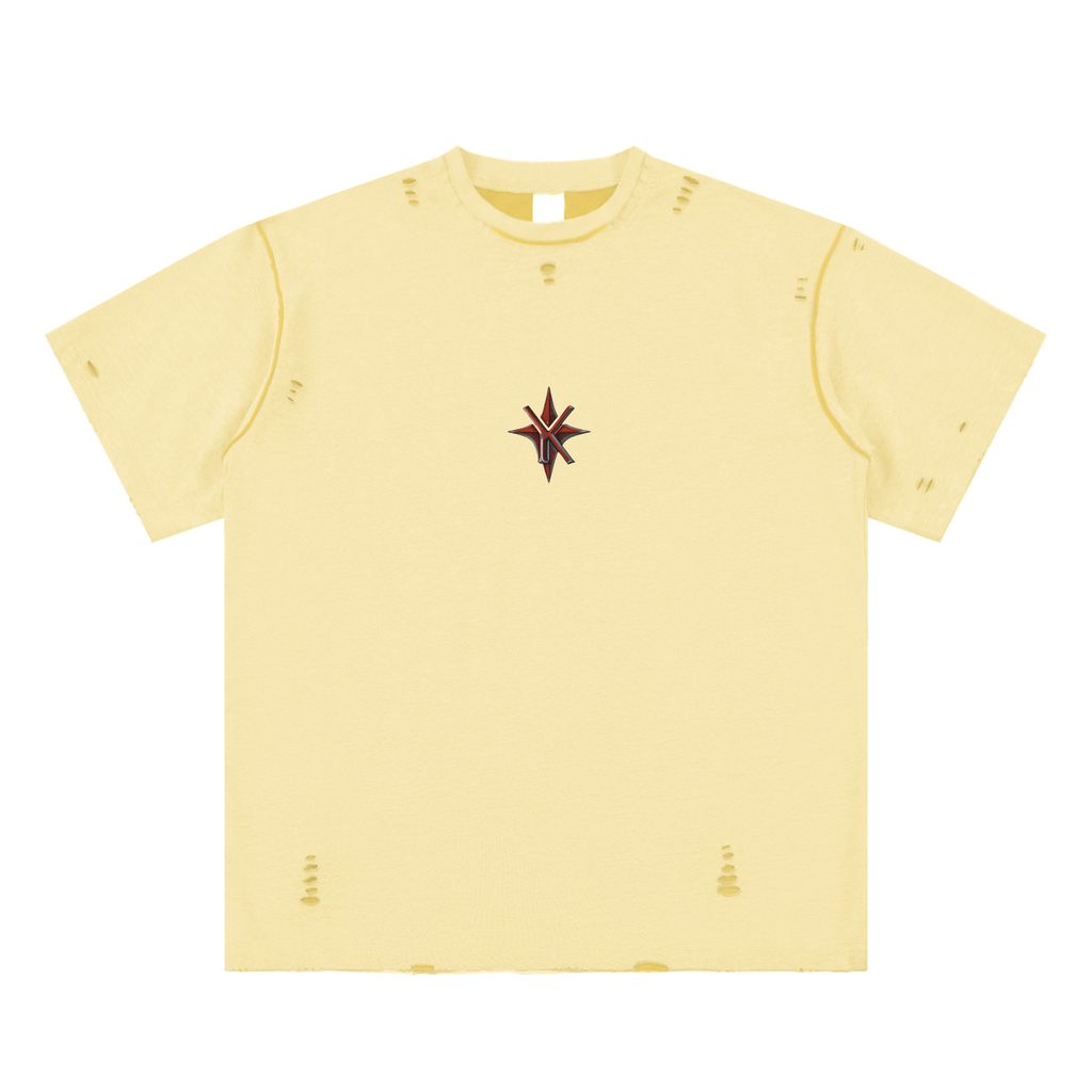 Hand-frayed Reversible T-shirt