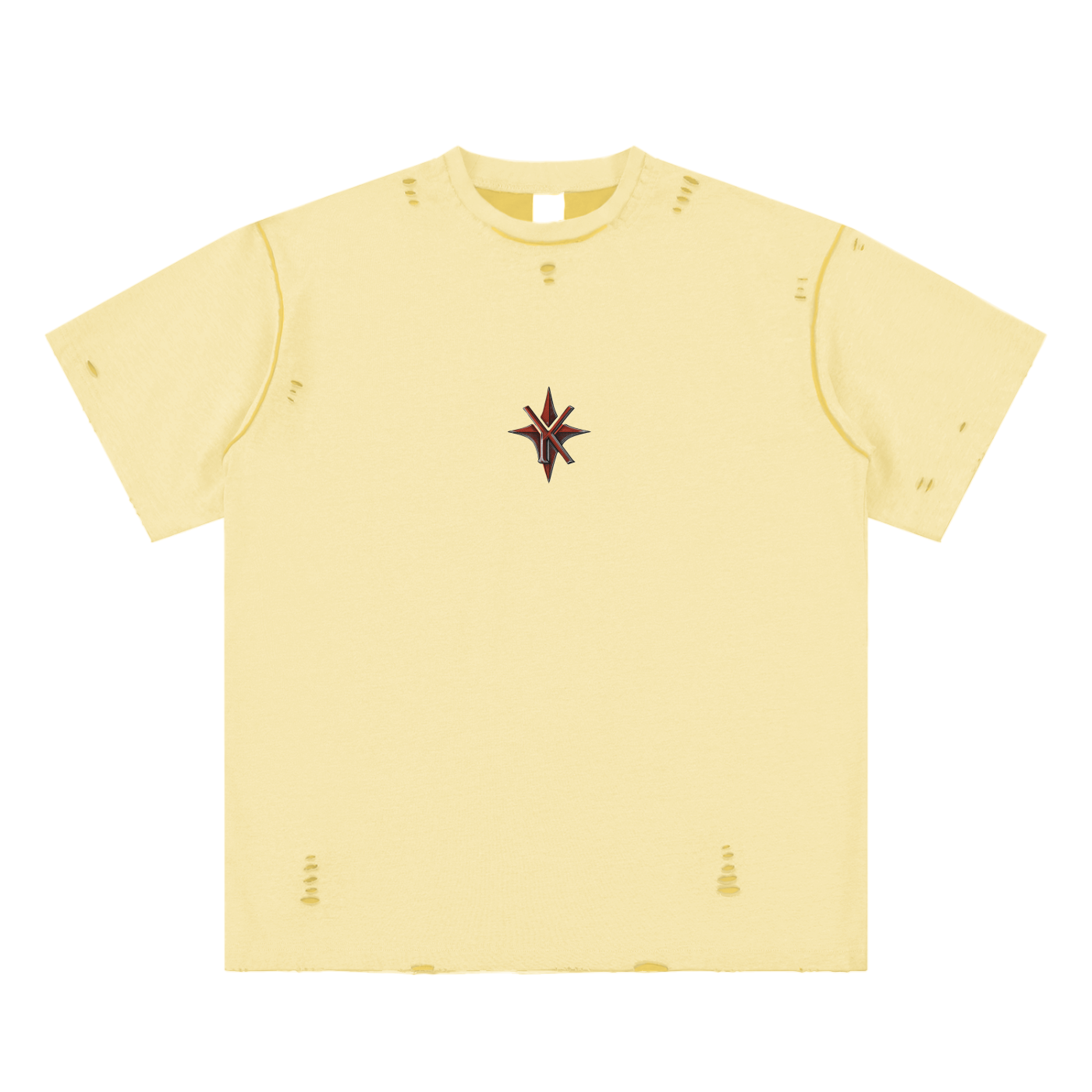 Hand-frayed Reversible T-shirt