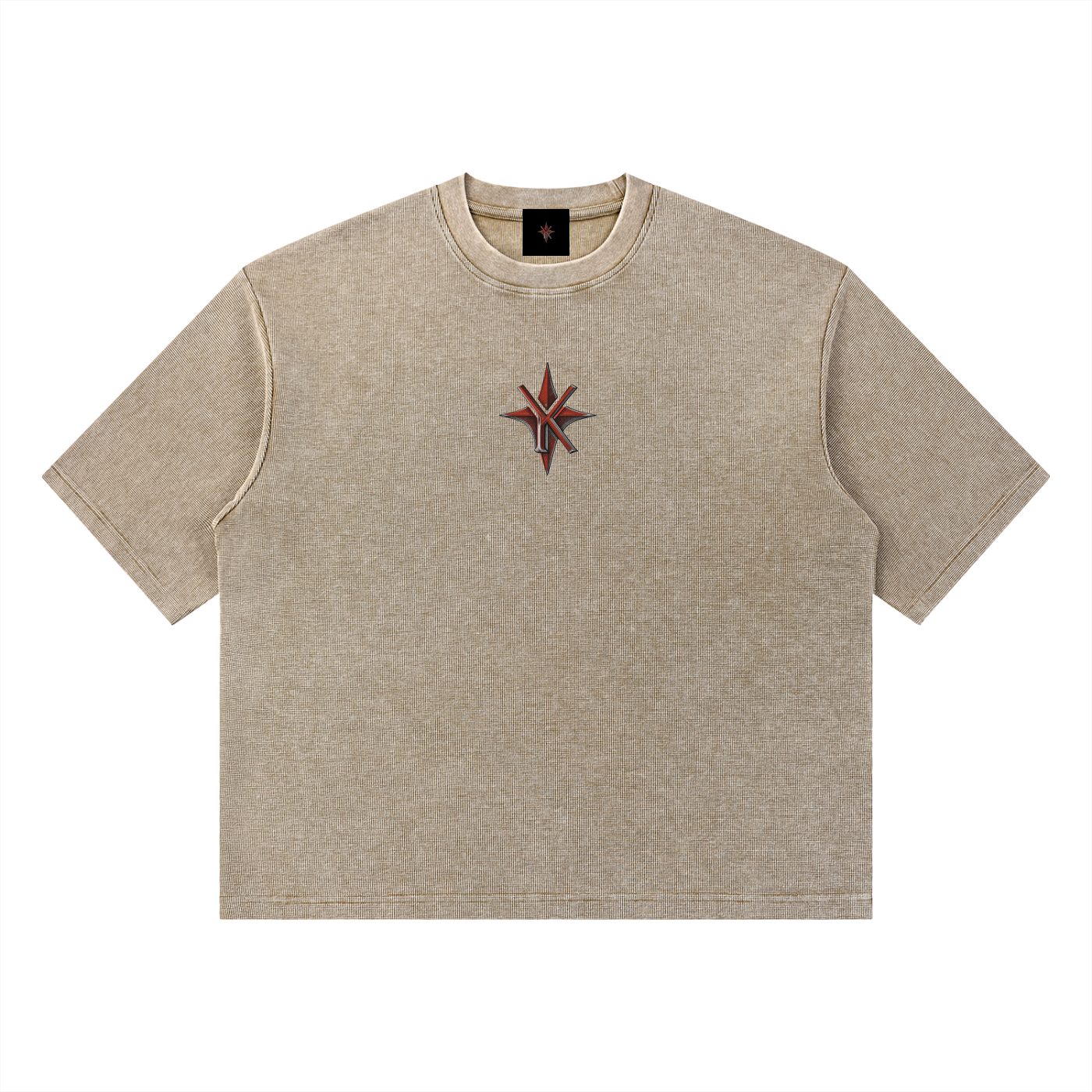 Unisex Mineral Wash Waffle Boxy T-Shirt
