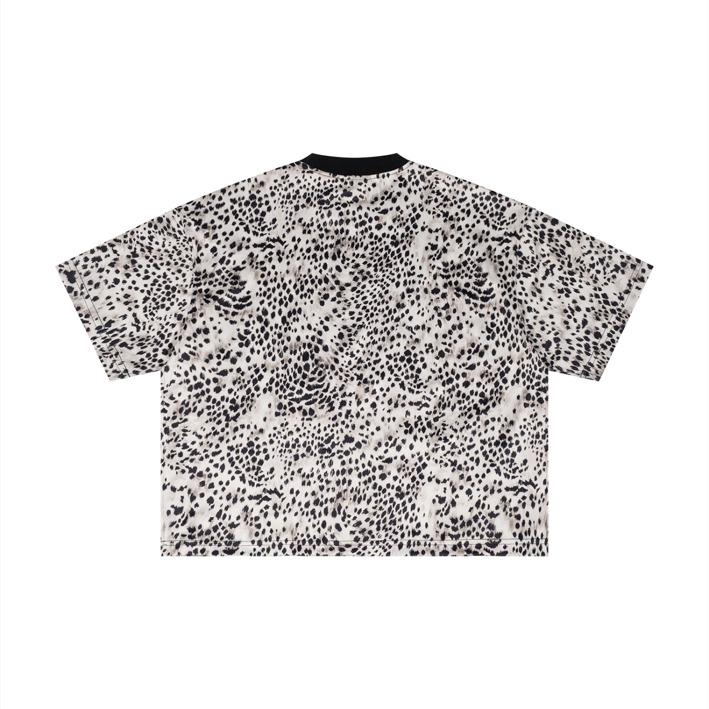 Unisex Reverse Leopard Print Boxy T-Shirt