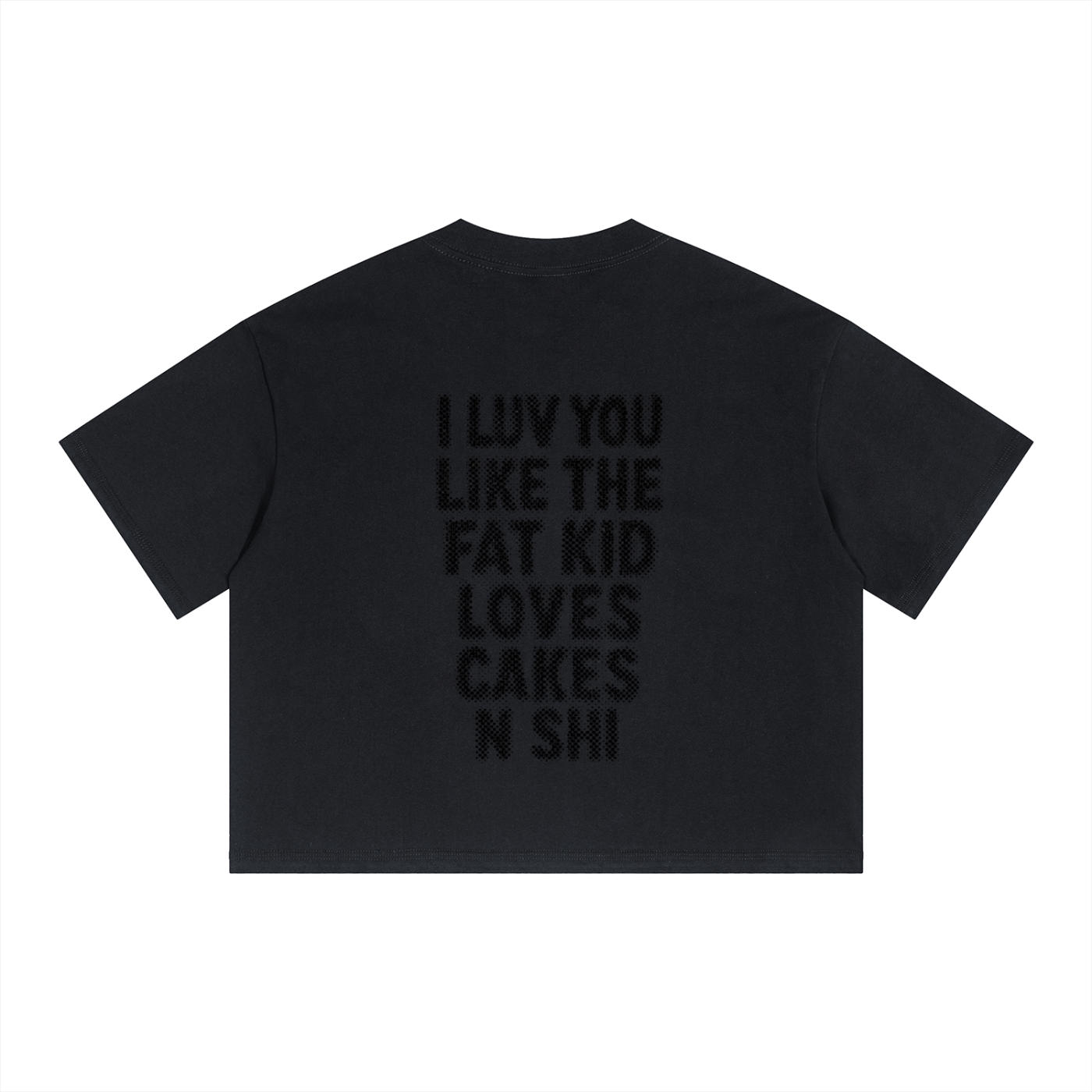 "CAKE" - Unisex Boxy Drop Shoulder Crop T-Shirt
