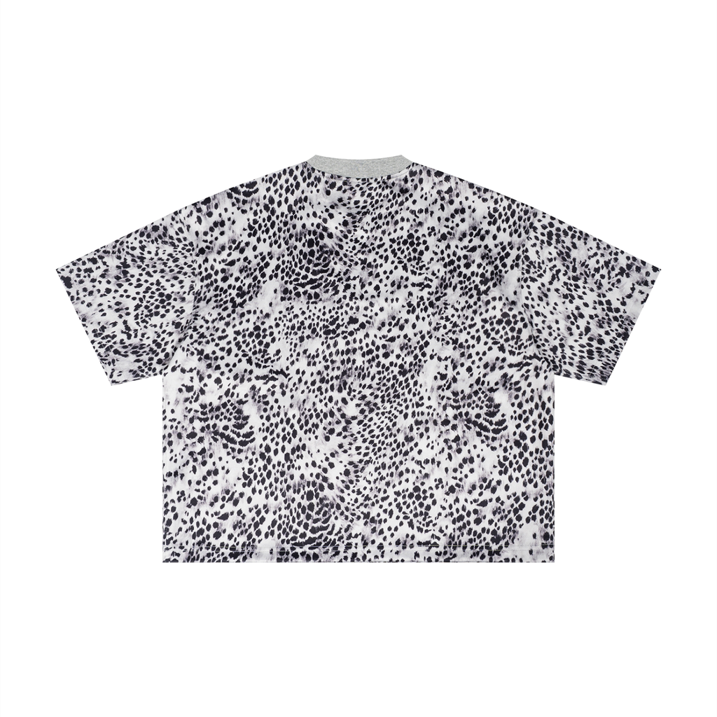 Unisex Reverse Leopard Print Boxy T-Shirt