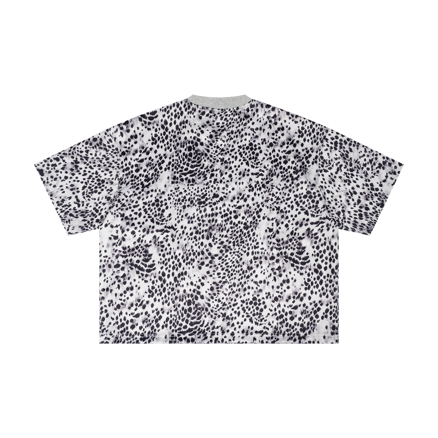 Unisex Reverse Leopard Print Boxy T-Shirt