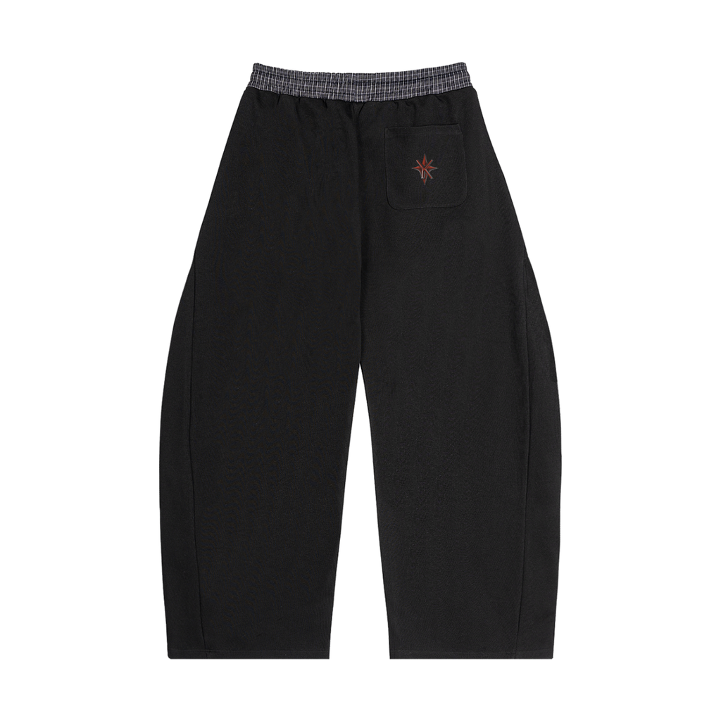 Plaid Waistband Barrel Sweatpants