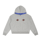 Plaid Boxy Zip Hoodie