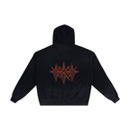 Hand-Frayed Sunfade Zip Hoodie