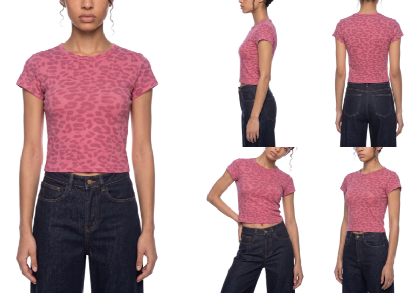 Women’s Leopard Print Crop T-Shirt
