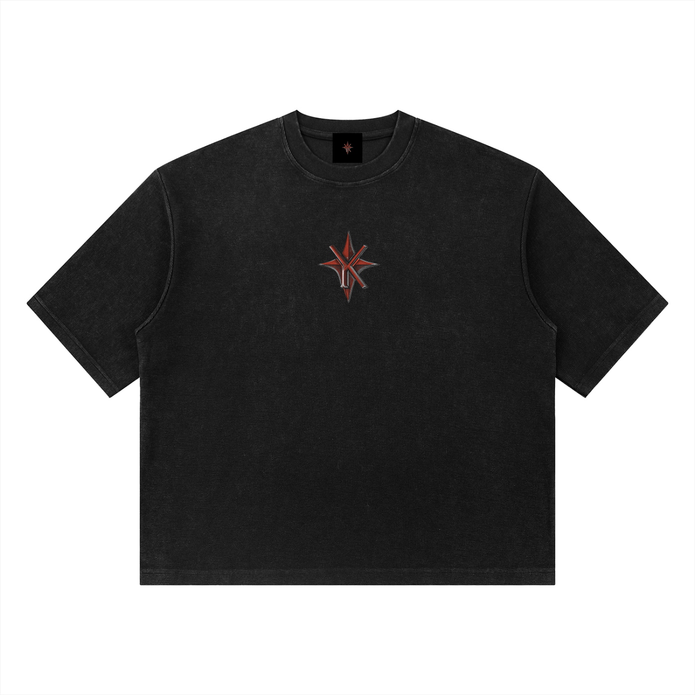 Unisex Mineral Wash Waffle Boxy T-Shirt