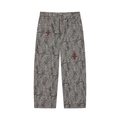 Unisex Leopard Wide Leg Jeans