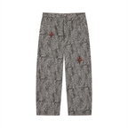 Unisex Leopard Wide Leg Jeans