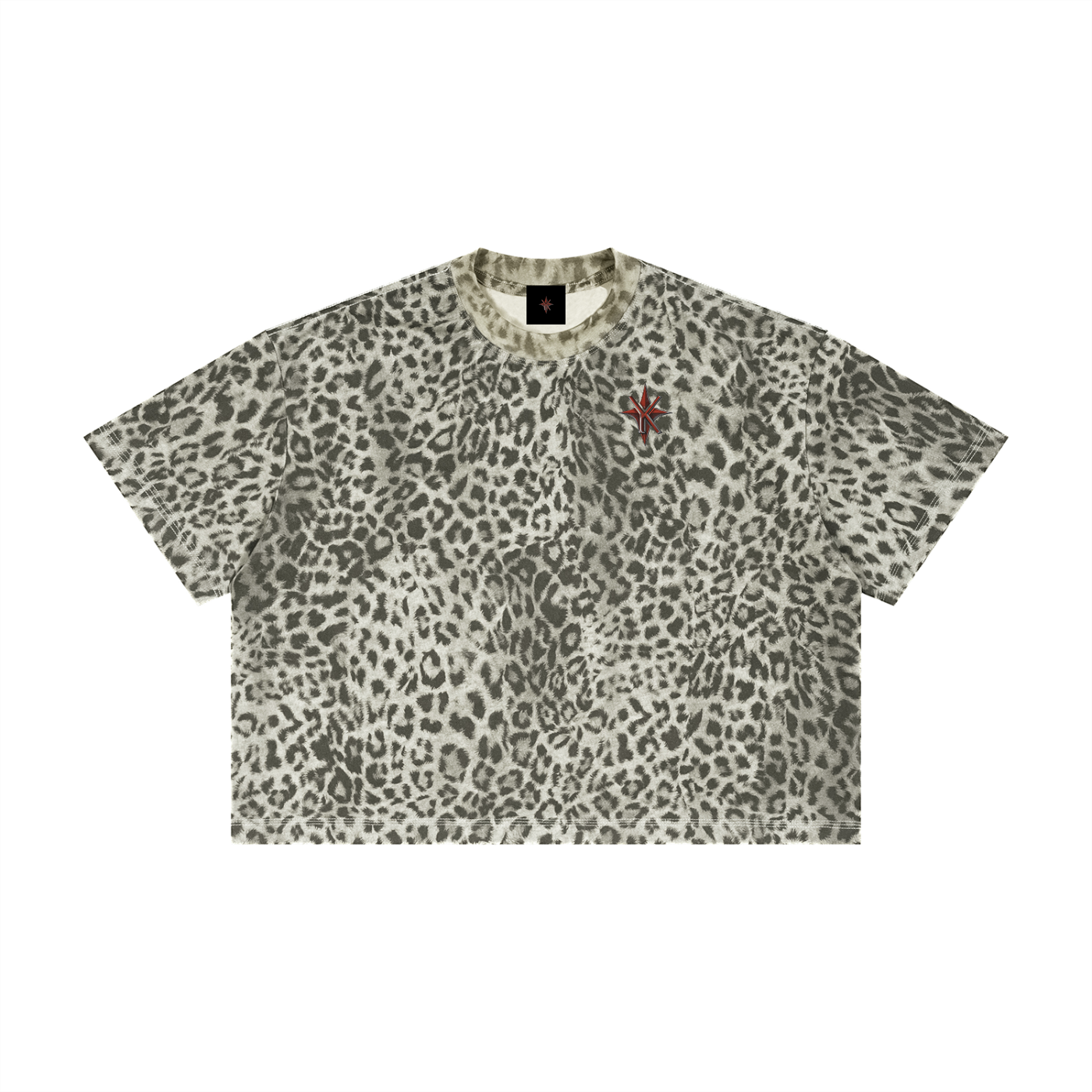 Unisex Leopard Print Boxy T-Shirt