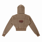 Cropped Fleece Hoodie