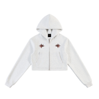 Essential Cropped Zip-Up Hoodie
