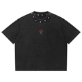 Unisex Washed Boxy Studded T-Shirt
