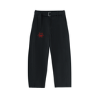 Belted Barrel-leg Chino Pants