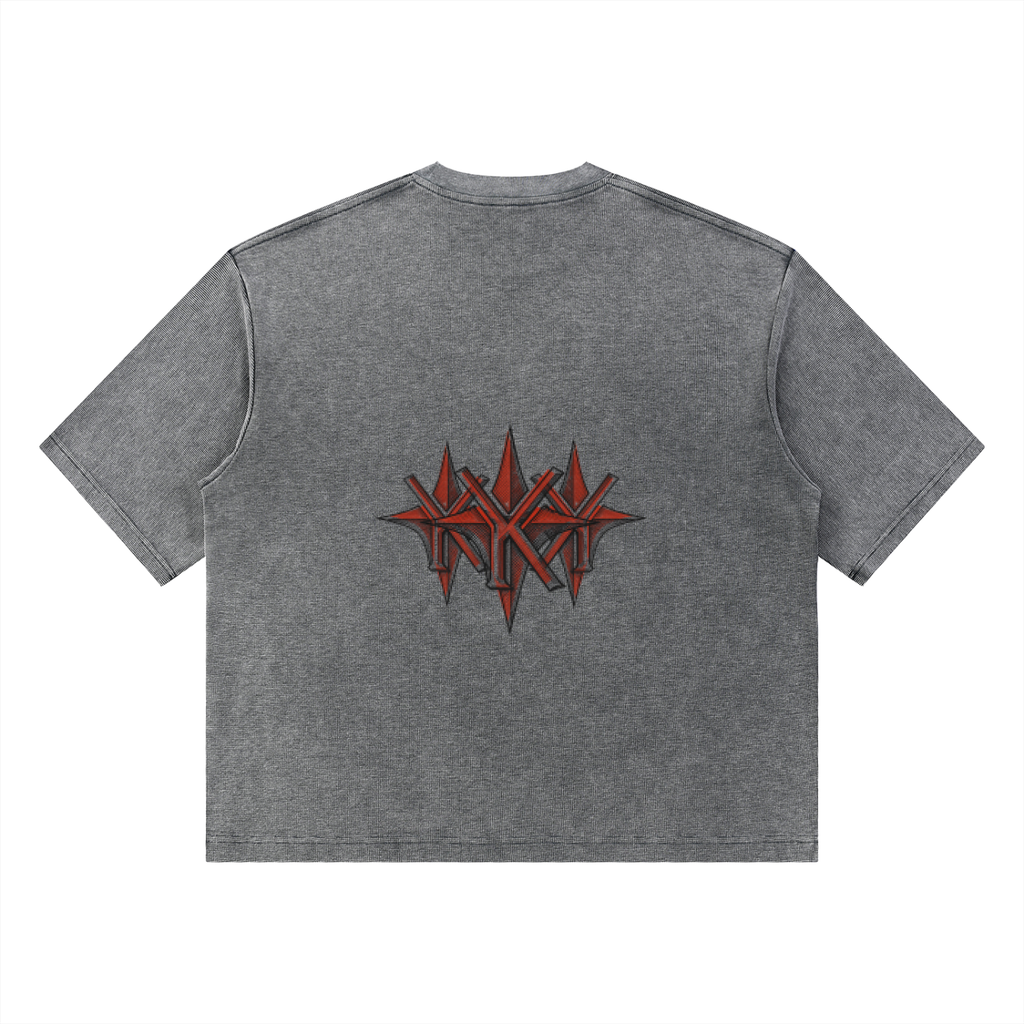 Unisex Mineral Wash Waffle Boxy T-Shirt