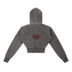 Cropped Fleece Hoodie