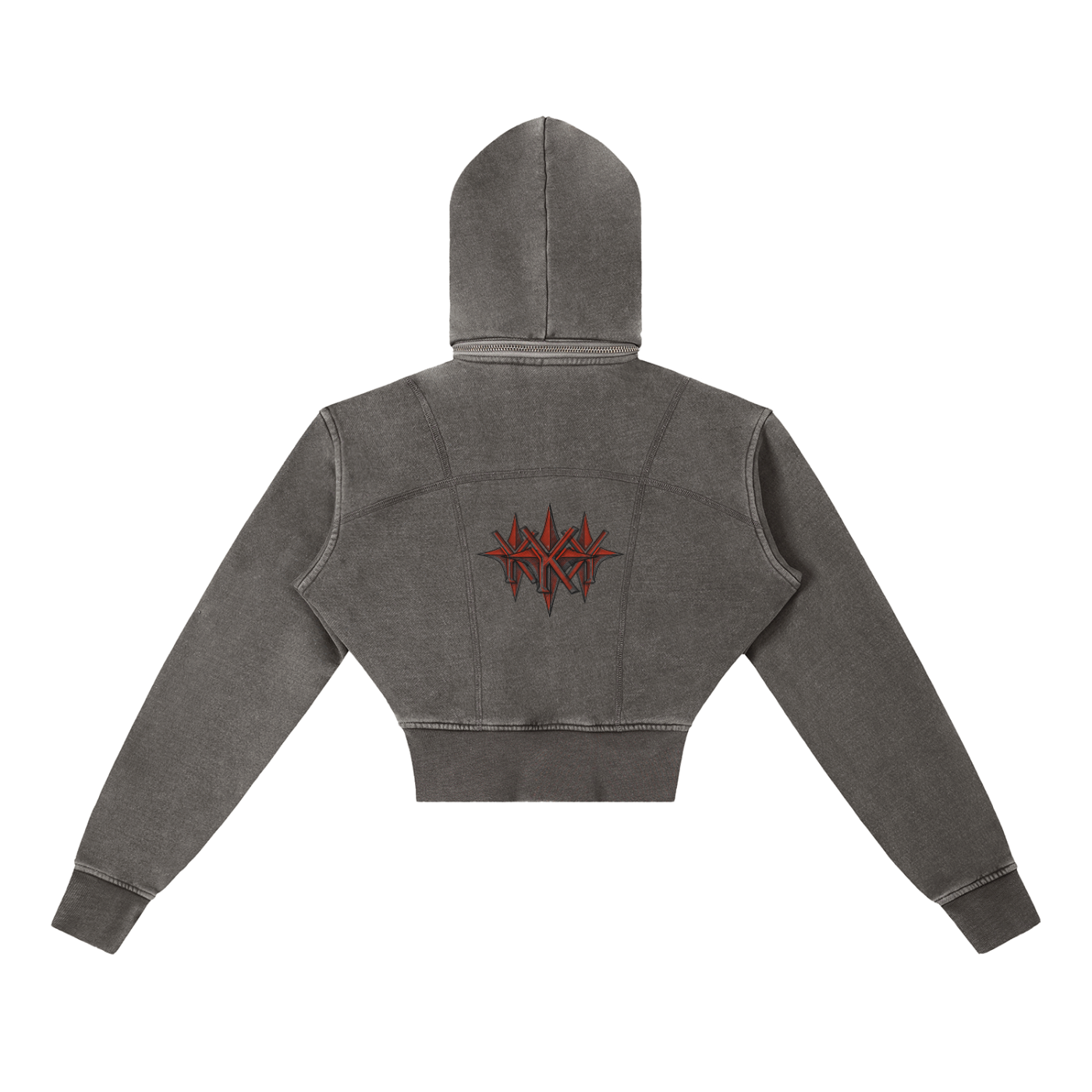 Cropped Fleece Hoodie