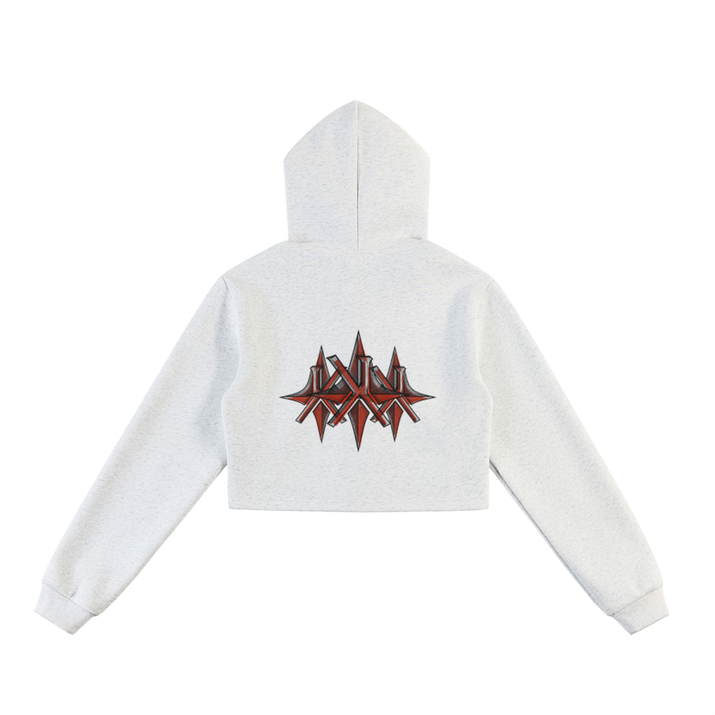 Essential Cropped Zip-Up Hoodie