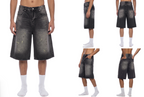 Men’s Vintage Wash Wide Leg Denim Shorts
