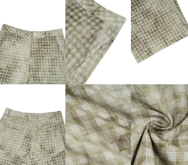 Unisex Vintage Wash Plaid Shorts