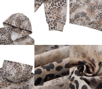 Unisex Vintage Wash Leopard Full Zip Hoodie