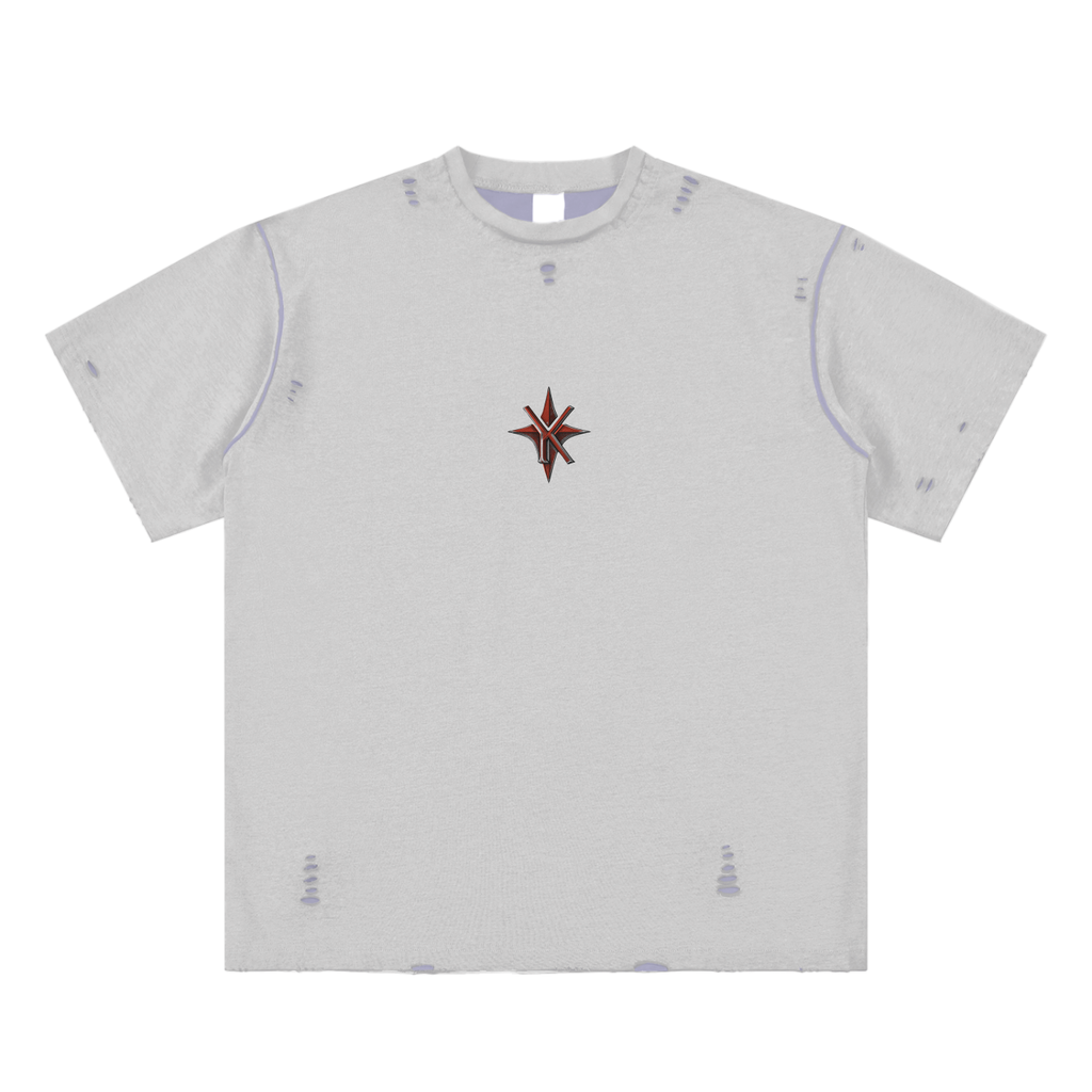 Hand-frayed Reversible T-shirt