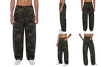 Men’s Camo Barrel Leg Cargo Pants