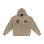 Hand-Frayed Sunfade Zip Hoodie