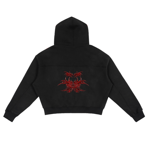 Fleece Zip-Up Boxy Hoodie