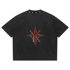 Unisex Washed Boxy Studded T-Shirt