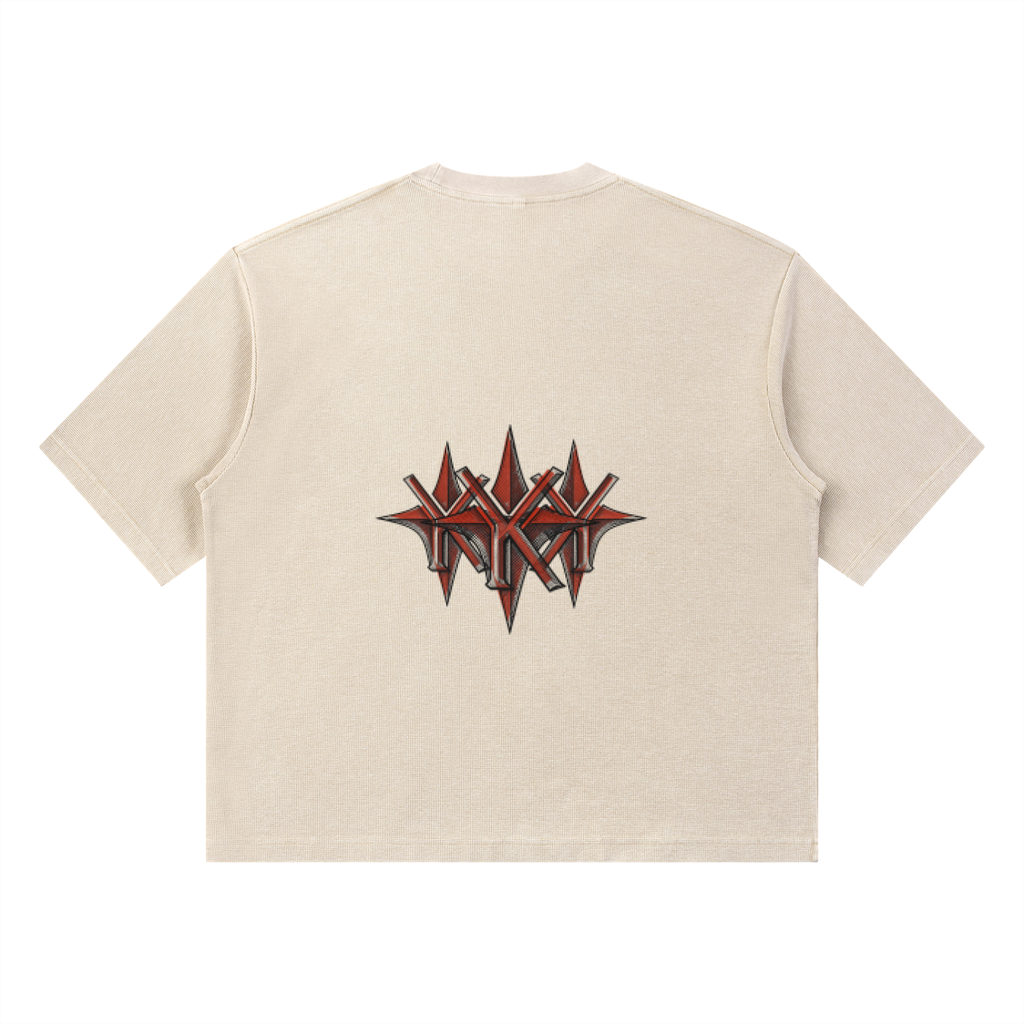Unisex Mineral Wash Waffle Boxy T-Shirt