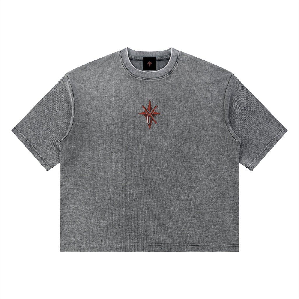 Unisex Mineral Wash Waffle Boxy T-Shirt