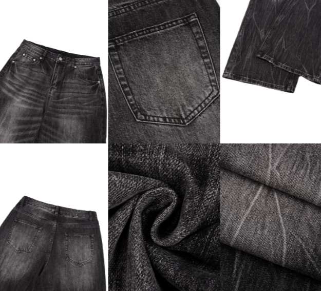 Men’s Vintage Wash Wide Leg Jeans