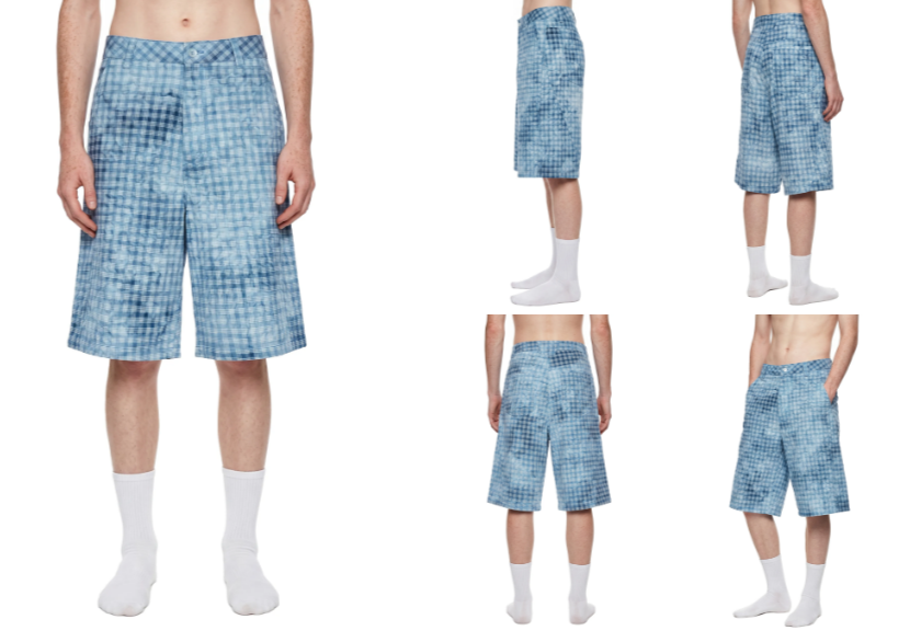 Unisex Vintage Wash Plaid Shorts
