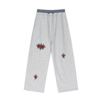 Plaid Contrast Waist Pants