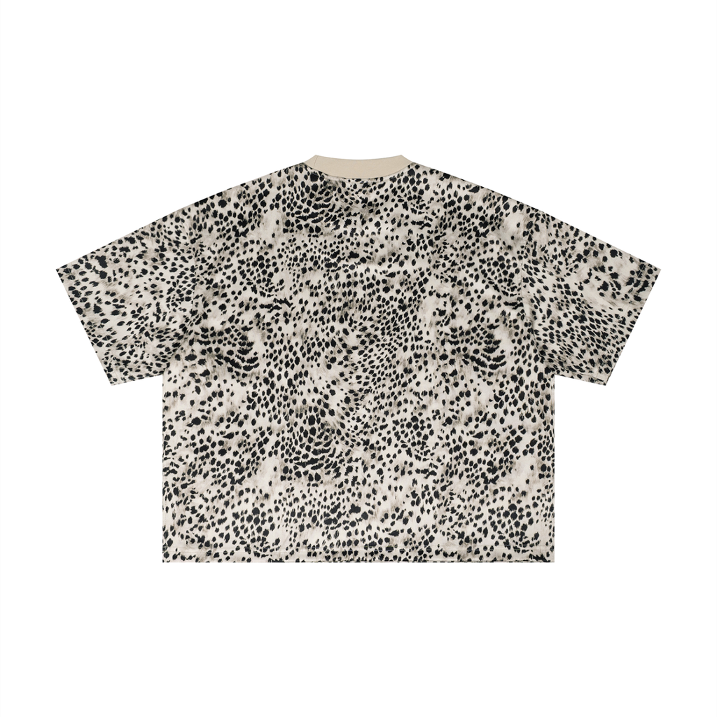Unisex Reverse Leopard Print Boxy T-Shirt