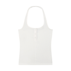 Women's Ribbed Henley Tank Top
