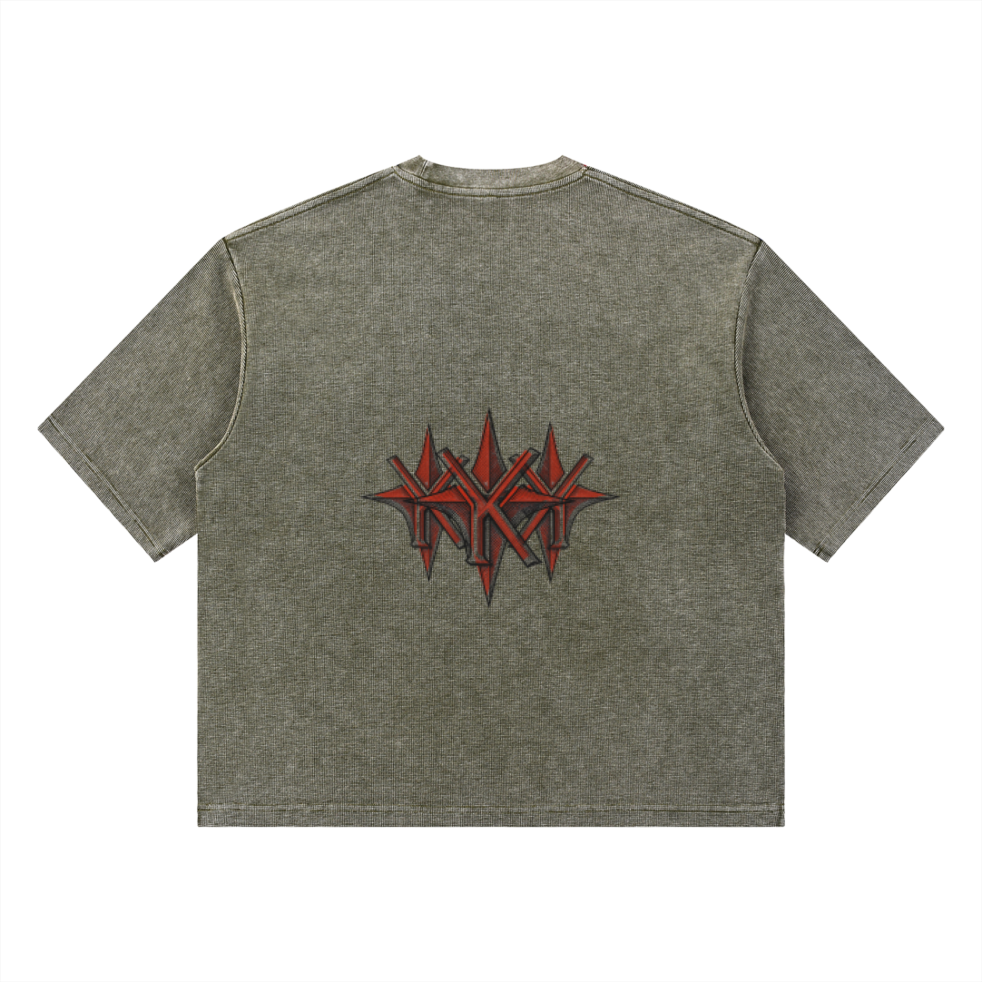 Unisex Mineral Wash Waffle Boxy T-Shirt