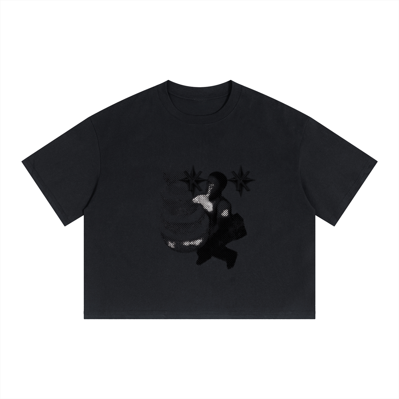 "CAKE" - Unisex Boxy Drop Shoulder Crop T-Shirt