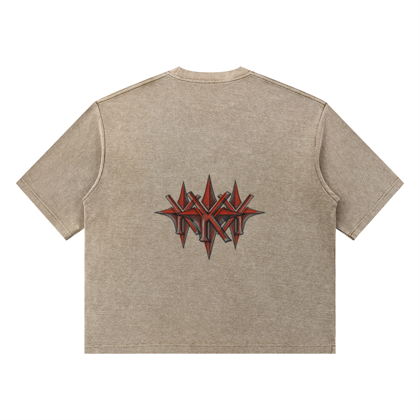 Unisex Mineral Wash Waffle Boxy T-Shirt