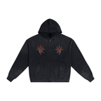 Hand-Frayed Sunfade Zip Hoodie
